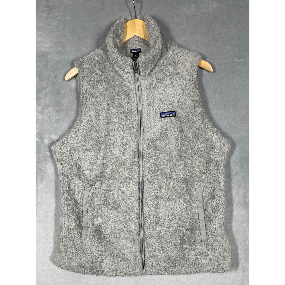Patagonia Los Gatos Fleece Vest Grey Full Zip 25216 Womens XL